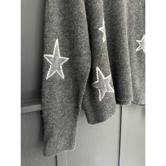 Rails Virgo Charcoal White Stars Cashmere Blend Pulliver Sweater Size XL - Picture 5 of 13
